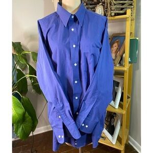 Classic Men's Purple Dress Shirt - Long Sleeve Button-Up
